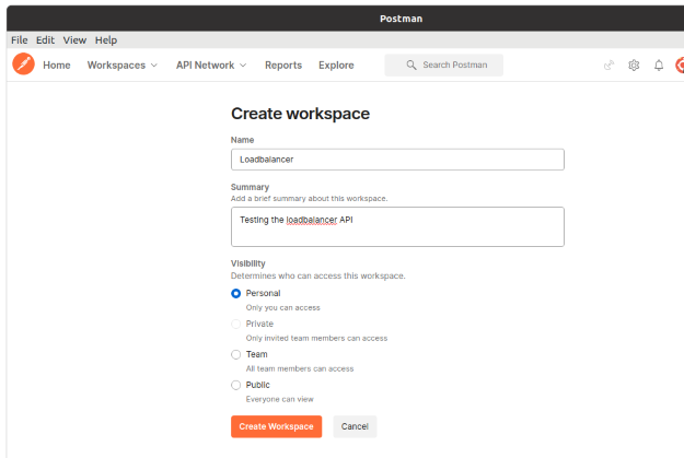 Creating workspaces
