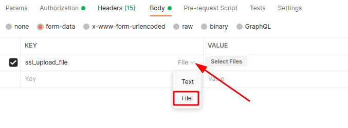Body SSL upload file