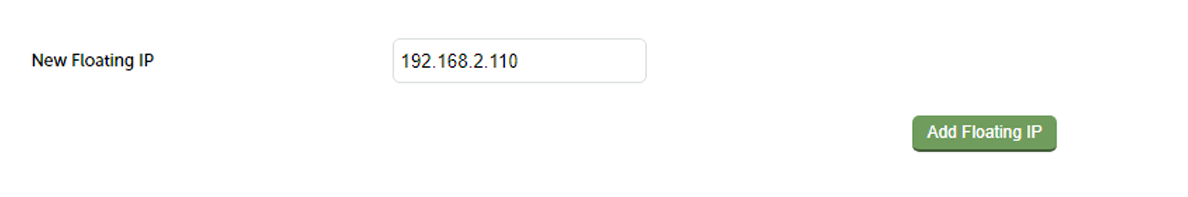New floating IP. Add floating IP.